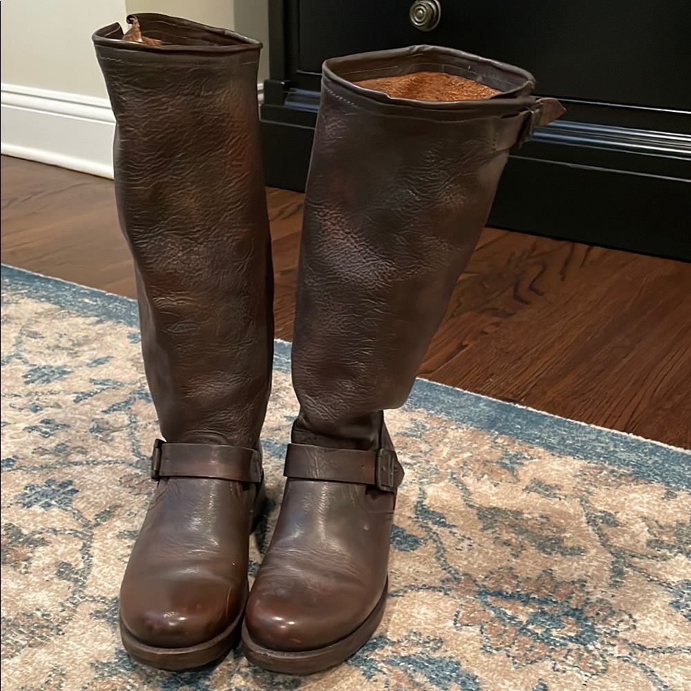 Frye Brown Leather Riding Boots
